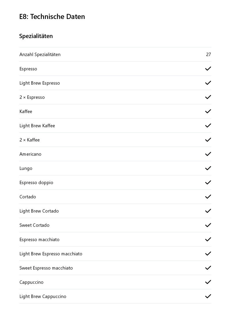 Datenblatt Jura E8 Cosmic Black